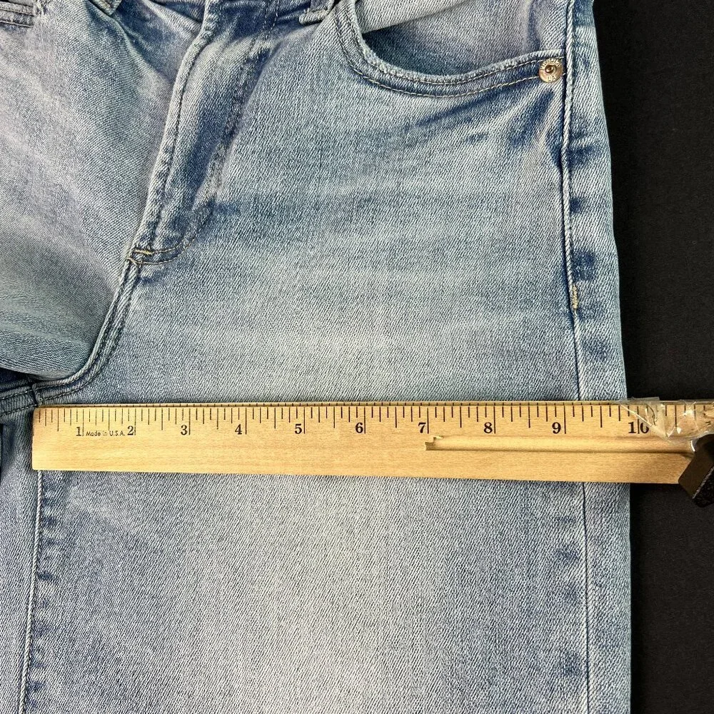 Pistola Jeans Womens Petite 26x24* Izzy Wide Leg Crop Blue Raw Hem Denim Tag 26P - Picture 14 of 16